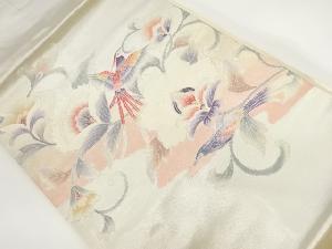 花鳥模様織出し名古屋帯